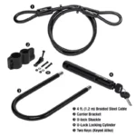 Master Lock 7.25" U Lock with Looped End Cable: Bike Security - Image 4