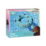 Afro Unicorn 39-Inch "Unique" Unicorn Inflatable Swim Ring Float for Pool, Beach, Lake Water Play (Teal) - Image 2