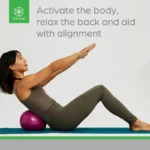 Gaiam Mini Ab Ball, Fuchsia, 8 Inch, Inflatable - Image 2