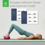 Gaiam Mini Ab Ball, Fuchsia, 8 Inch, Inflatable - Image 3